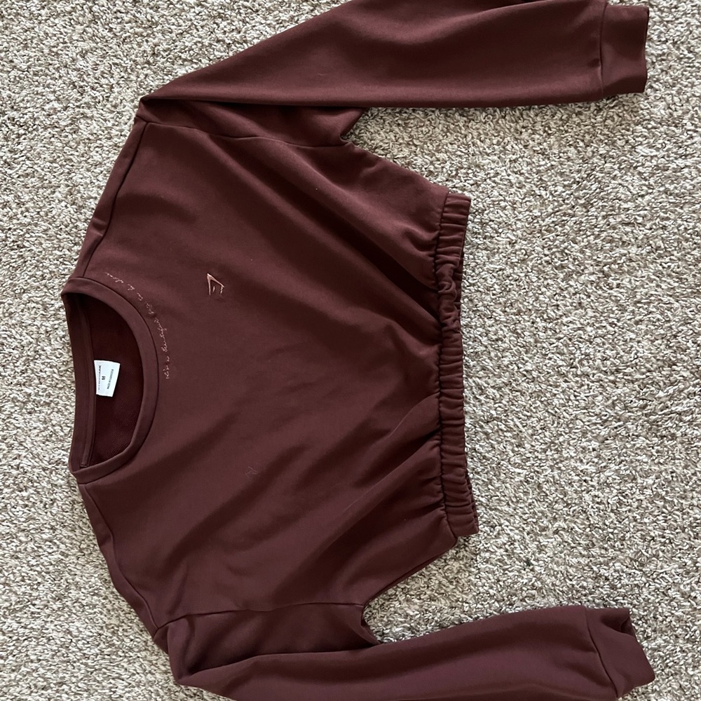 Gymshark Brown Sweatshirt Cozy Athletic Hoodie
